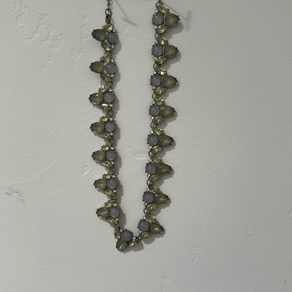 J.Crew necklace stone gems 18” chain